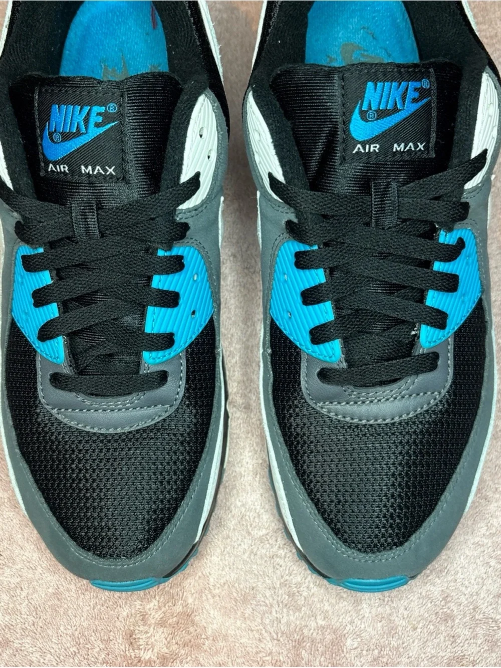 Nike Air Max 90 Men’s Size 11 Sneakers Black Grey Blue CT0693-001